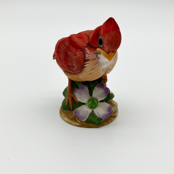 Andrea By Sadek Other - Andrea by Sadek Figurine Cardinal 6350 4" Red Porcelain Bird Flower